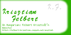 krisztian felbert business card